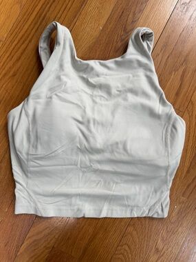 lululemon athletica Cream High-Neck Crop Tank